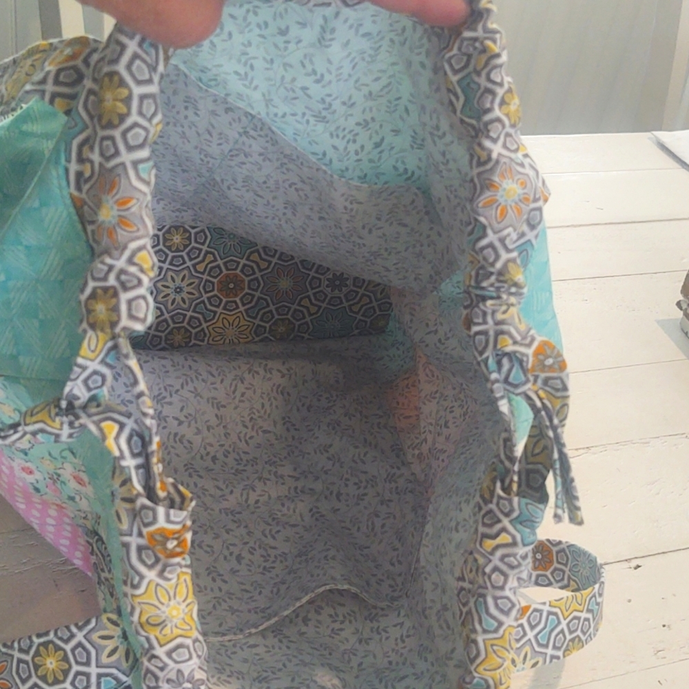 Multicolor Patchwork Drawstring Bag - Picture 4 of 4